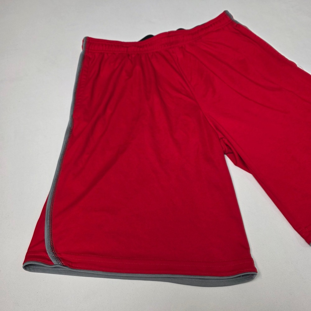 Adidas Basketball Shorts Mens Large Red Climalite Athletic Gym Training Piping - Picture 3 of 12